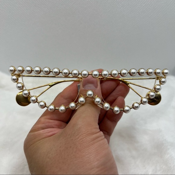 Gucci Authentic Glasses Rare New Unique Pearls Sunglasses Frame - Picture 4 of 8